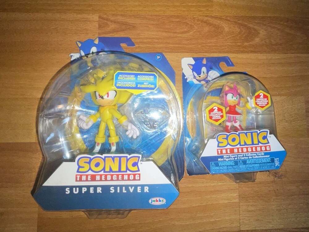 Sonic the Hedgehog JAKKS Pacific Super Silver Action Figure and Forever Clever A